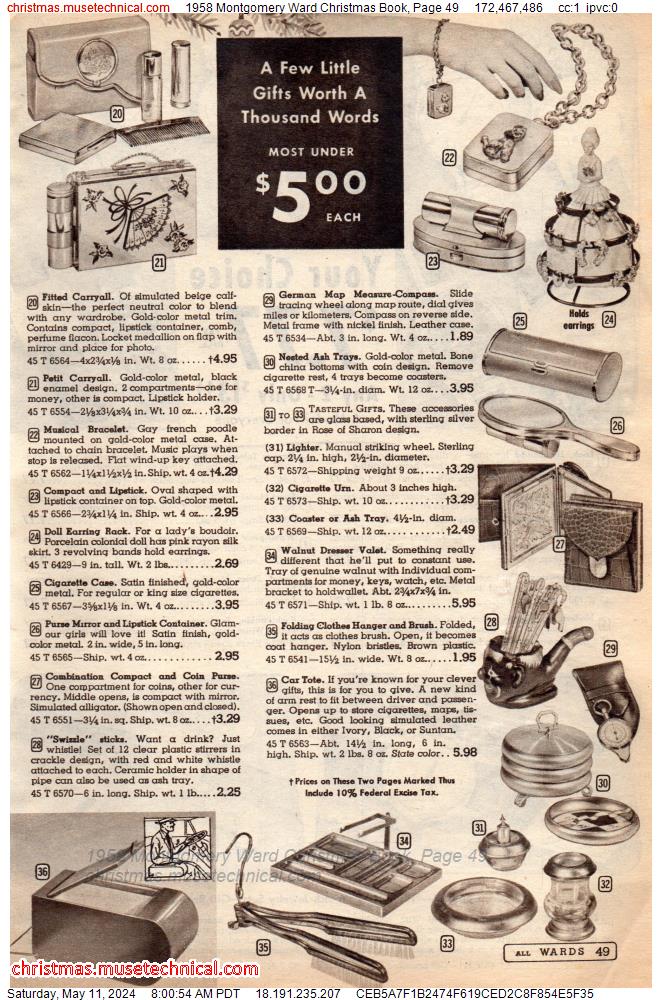 1958 Montgomery Ward Christmas Book, Page 49
