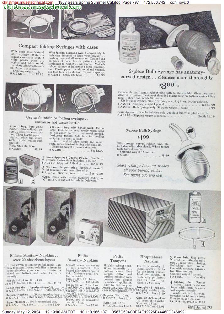 1967 Sears Spring Summer Catalog, Page 797