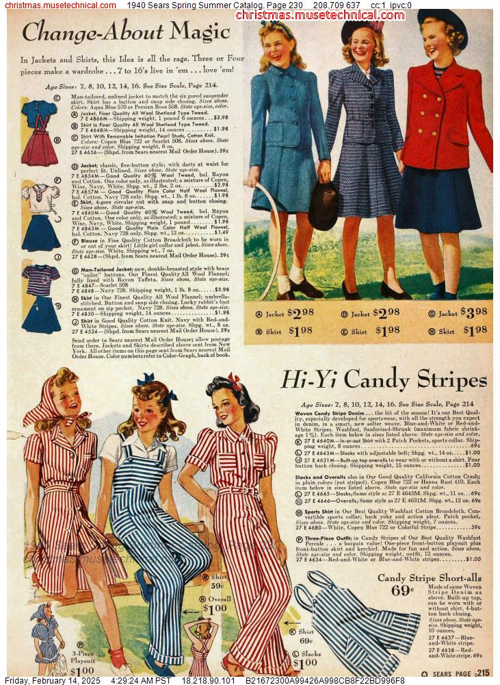 1940 Sears Spring Summer Catalog, Page 230