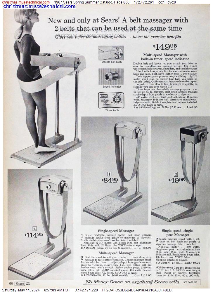 1967 Sears Spring Summer Catalog, Page 806