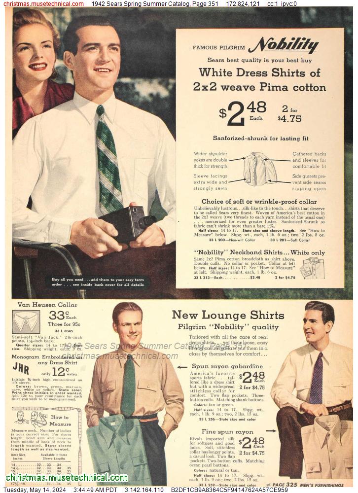 1942 Sears Spring Summer Catalog, Page 351
