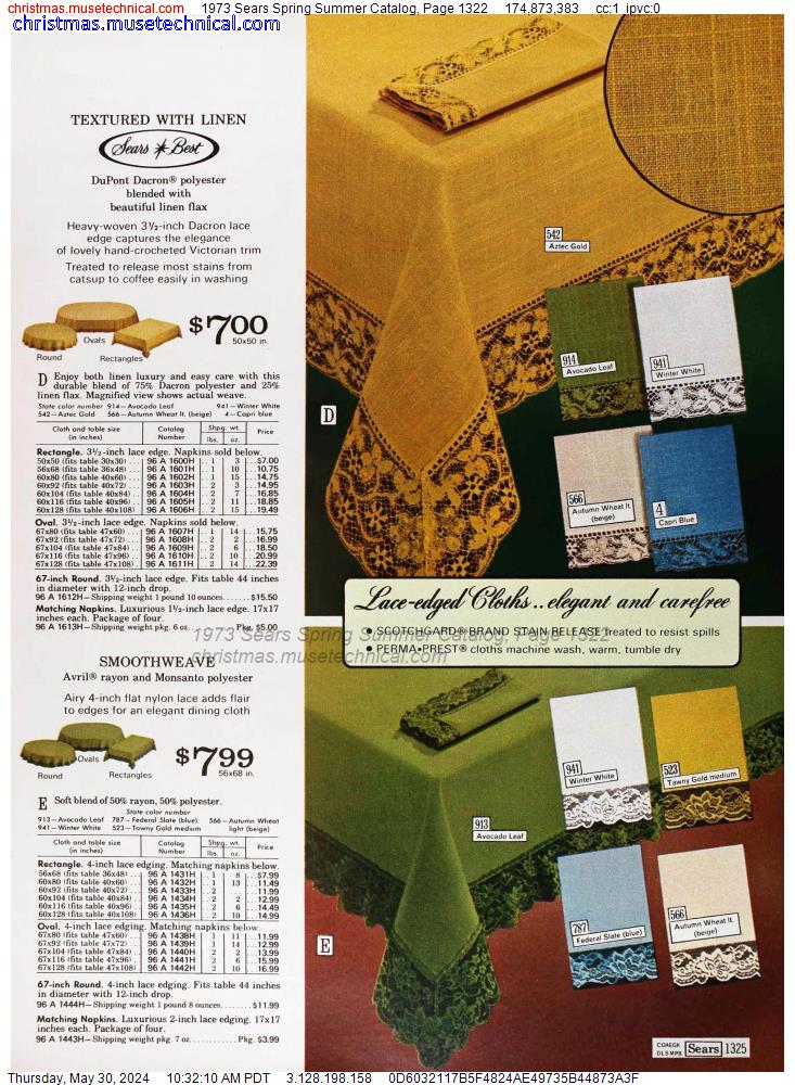 1973 Sears Spring Summer Catalog, Page 1322