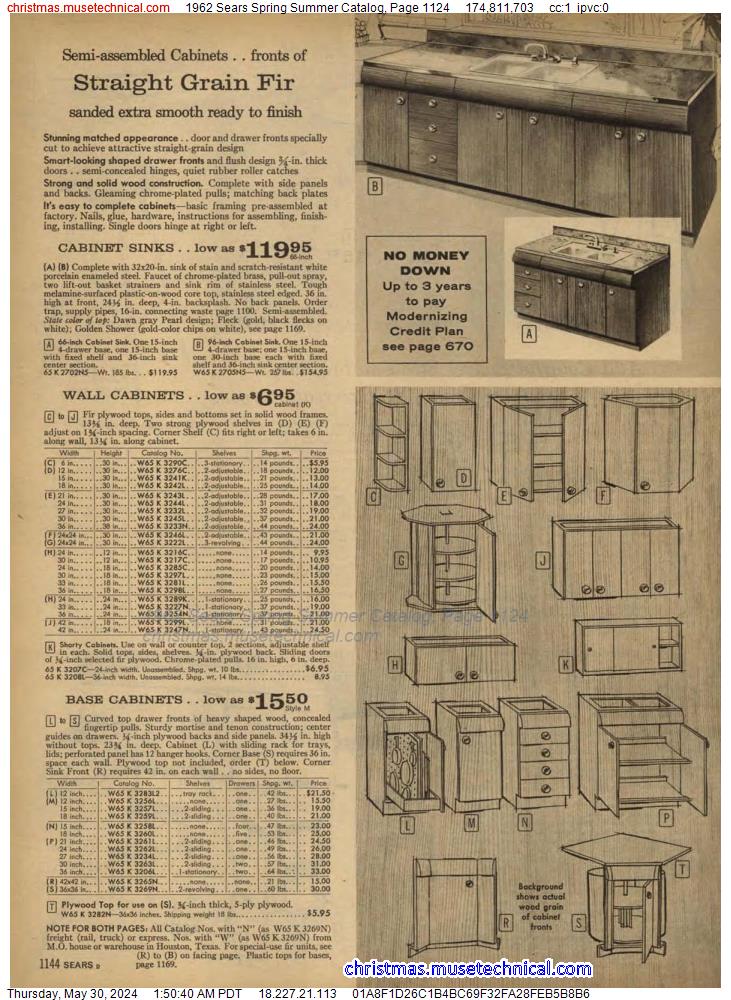 1962 Sears Spring Summer Catalog, Page 1124