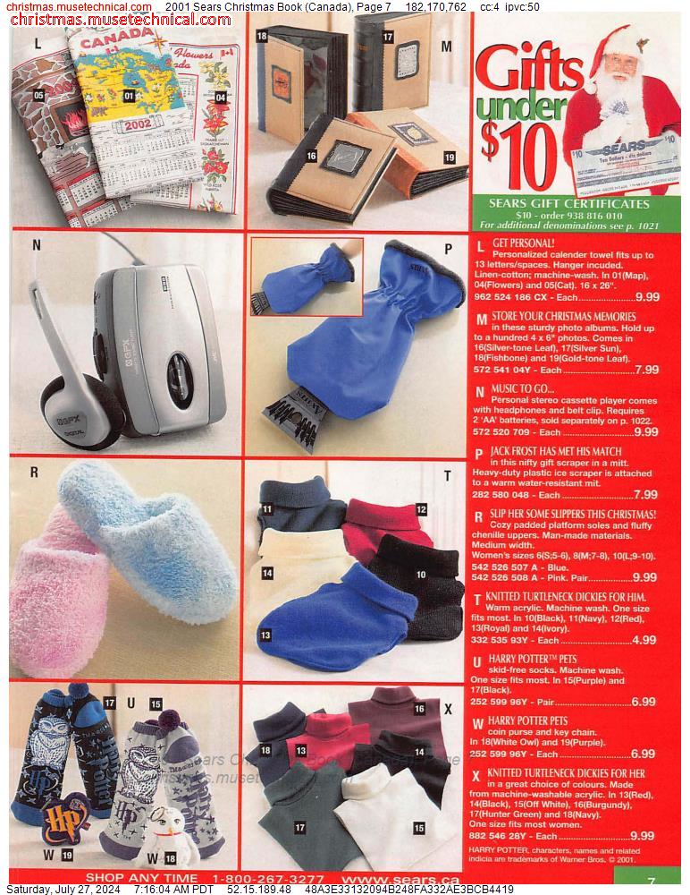 2001 Sears Christmas Book (Canada), Page 7