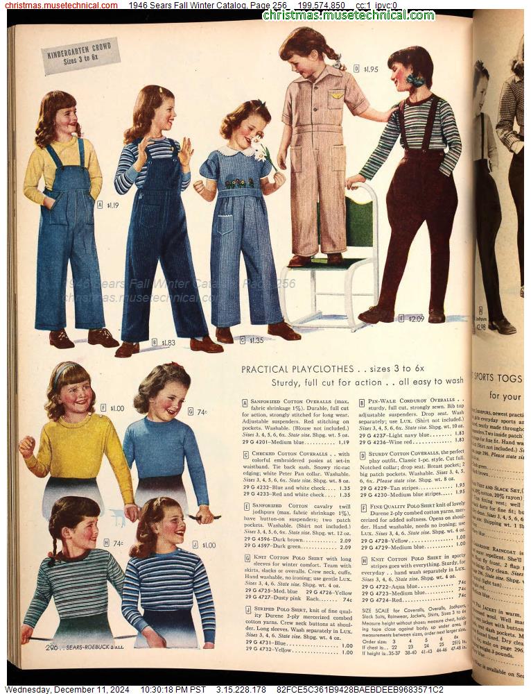 1946 Sears Fall Winter Catalog, Page 256