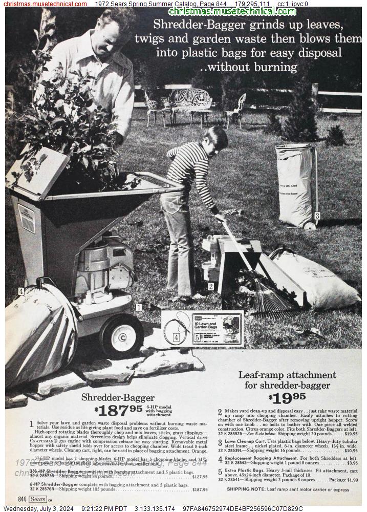 1972 Sears Spring Summer Catalog, Page 844
