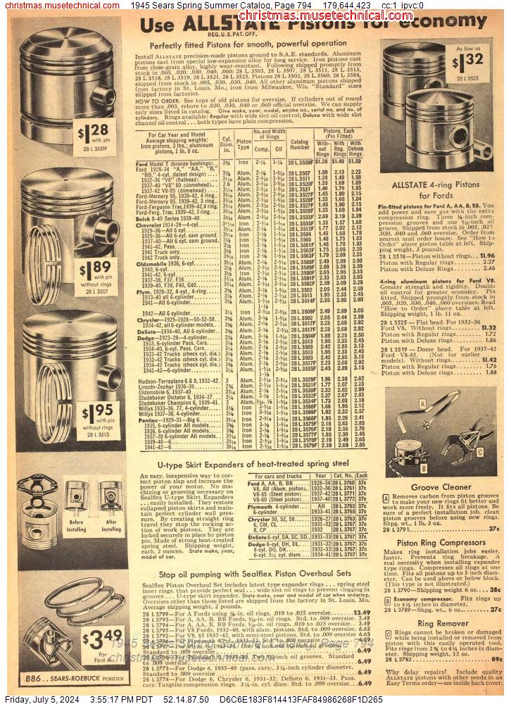 1945 Sears Spring Summer Catalog, Page 794