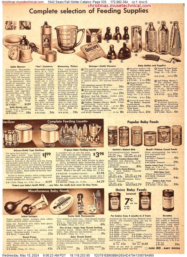 1942 Sears Fall Winter Catalog, Page 335