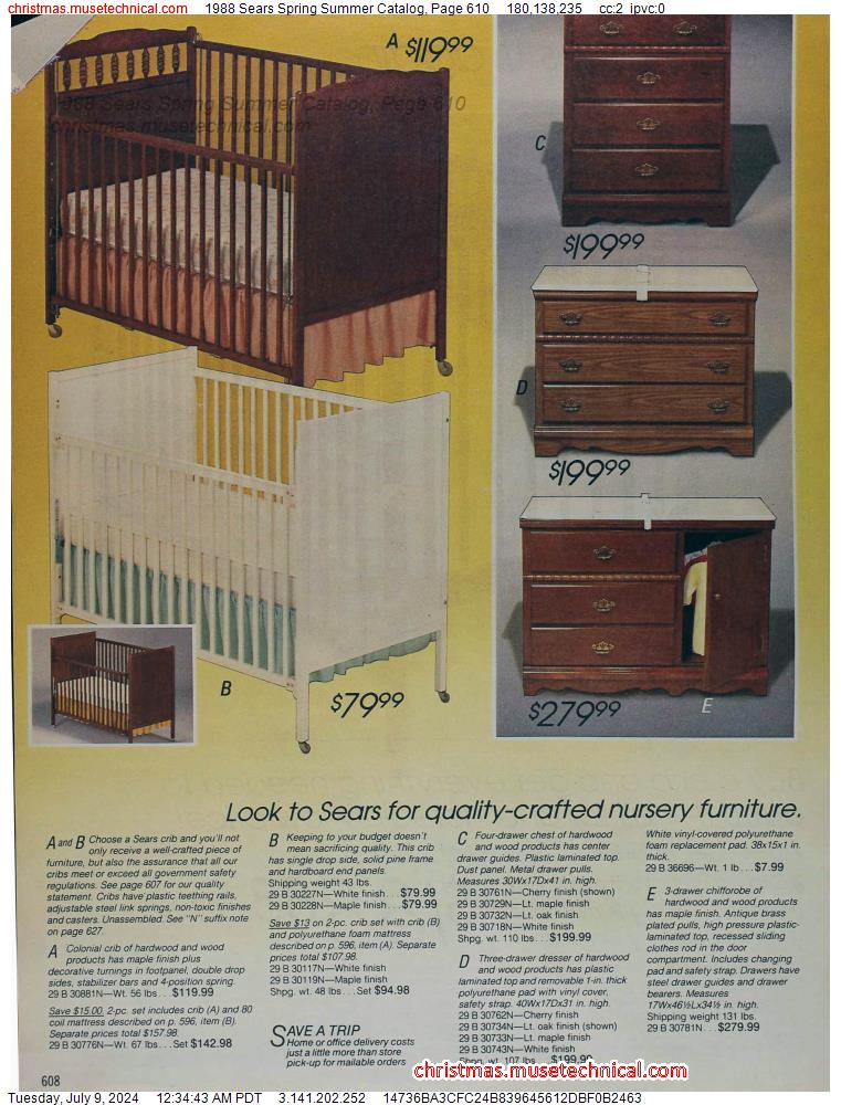 1988 Sears Spring Summer Catalog, Page 610
