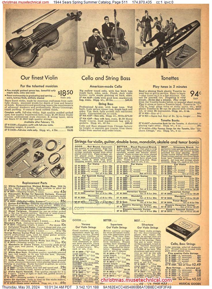 1944 Sears Spring Summer Catalog, Page 511
