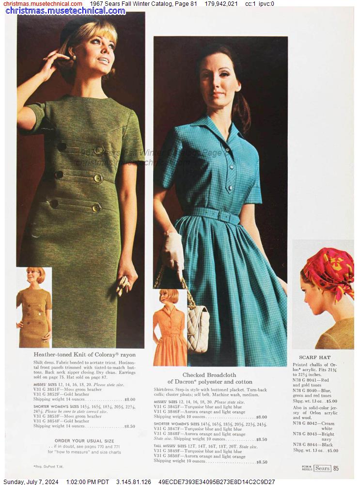 1967 Sears Fall Winter Catalog, Page 81