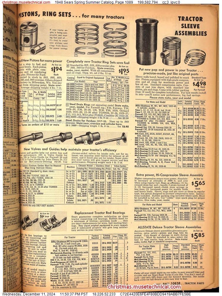 1948 Sears Spring Summer Catalog, Page 1089