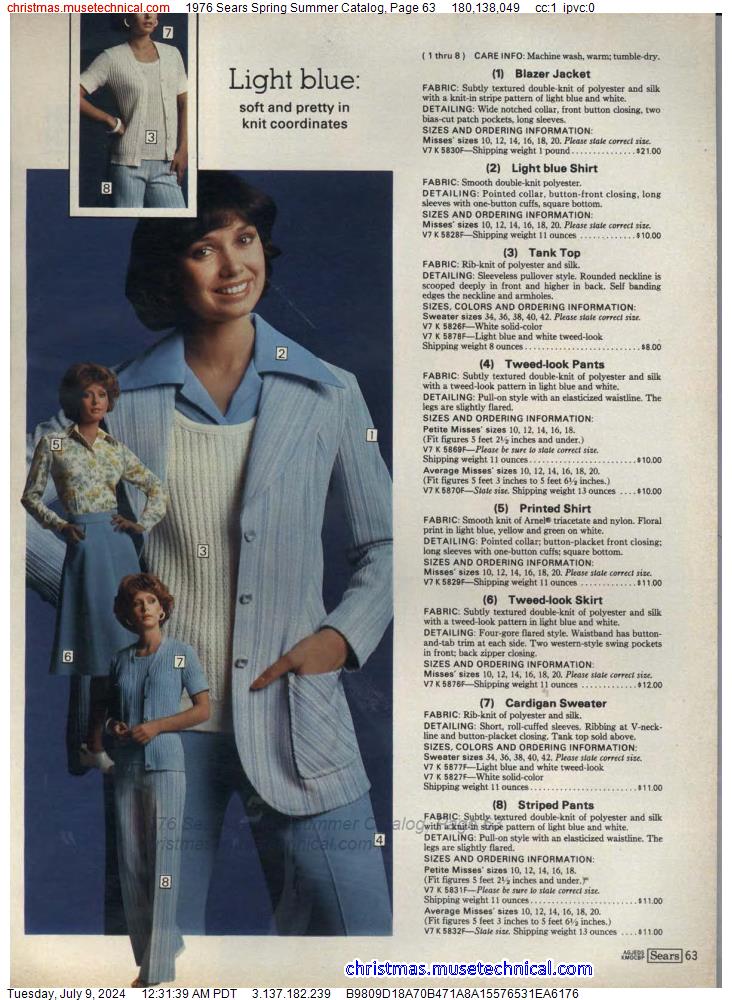 1976 Sears Spring Summer Catalog, Page 63