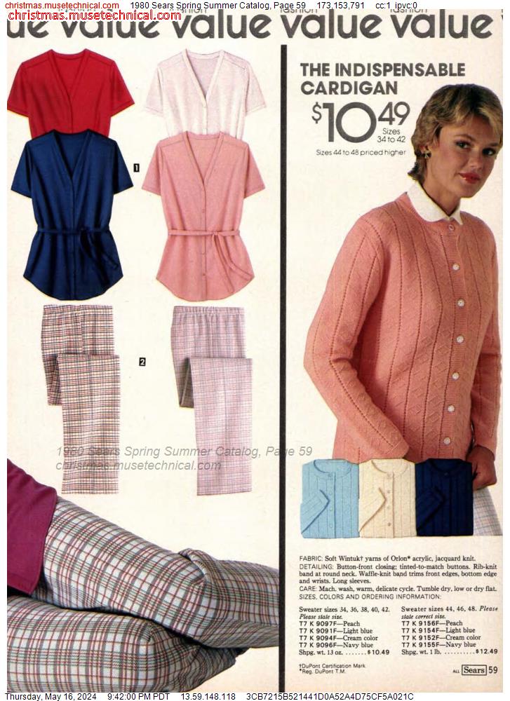 1980 Sears Spring Summer Catalog, Page 59