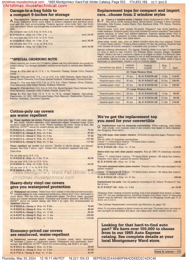 1985 Montgomery Ward Fall Winter Catalog, Page 553