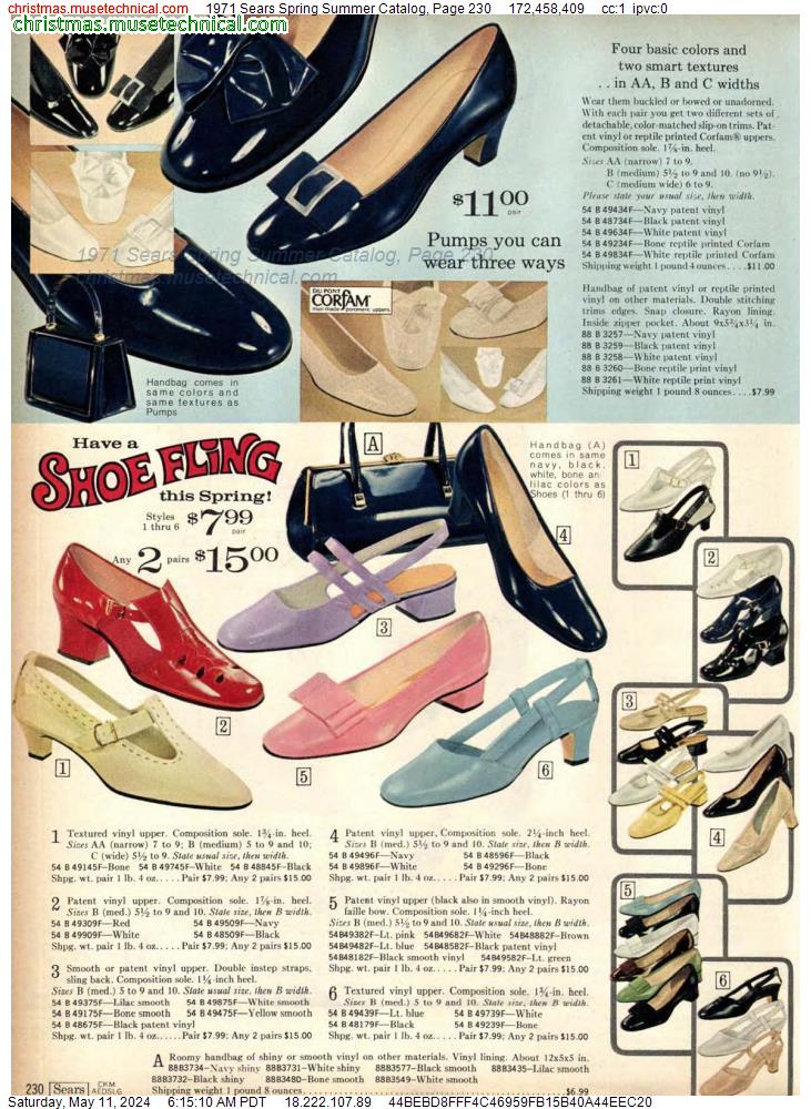 1971 Sears Spring Summer Catalog, Page 230
