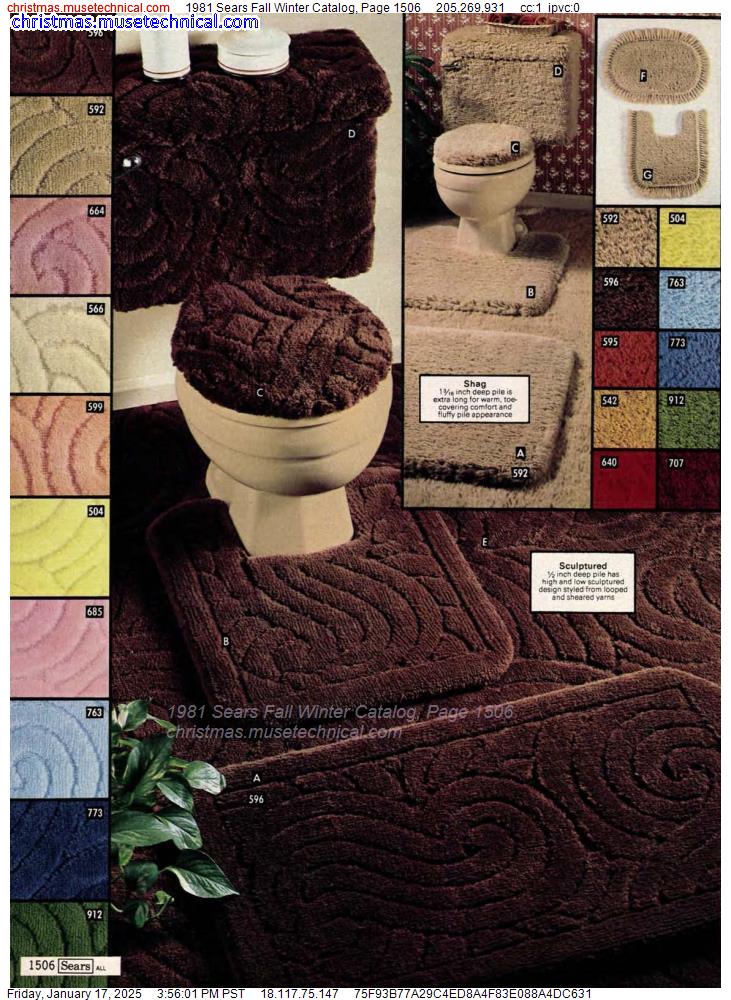 1981 Sears Fall Winter Catalog, Page 1506