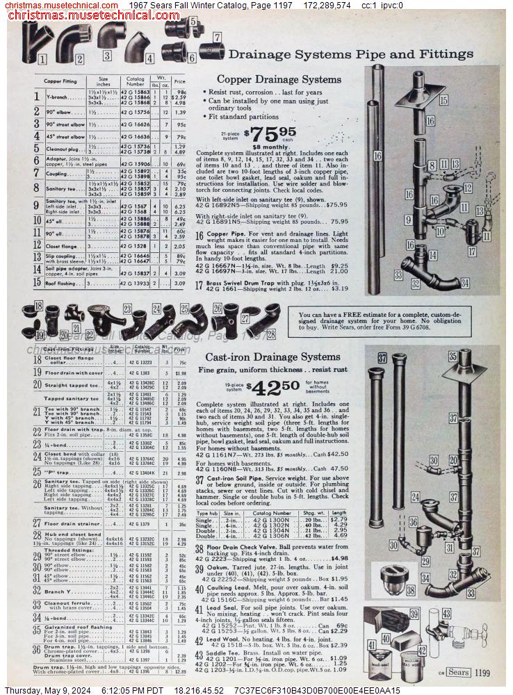 1967 Sears Fall Winter Catalog, Page 1197