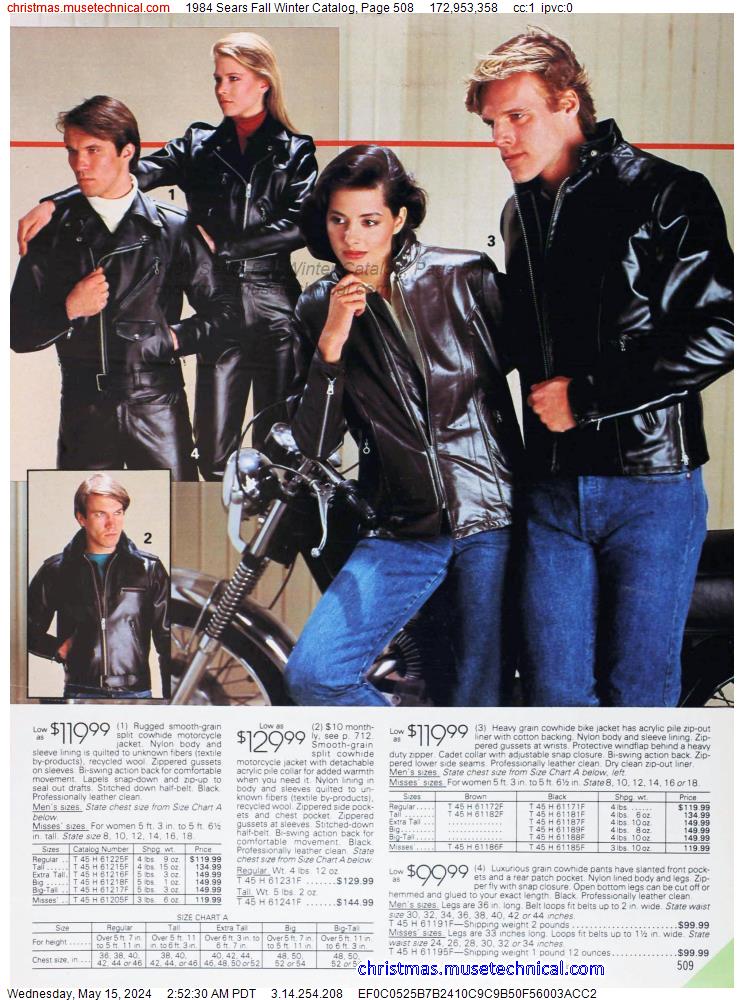 1984 Sears Fall Winter Catalog, Page 508