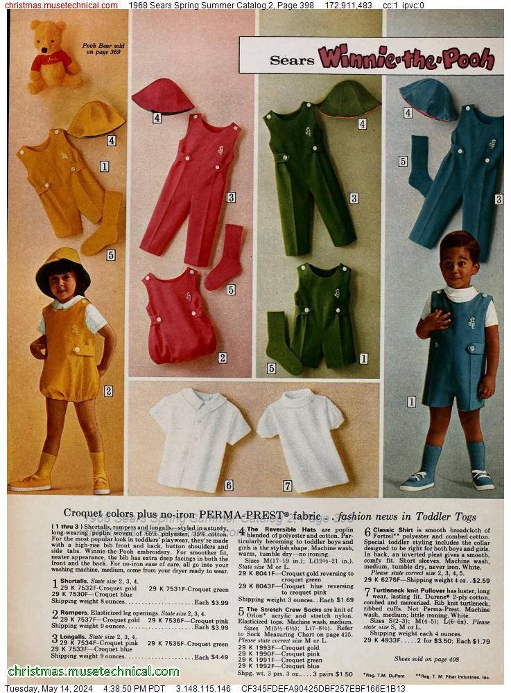 1968 Sears Spring Summer Catalog 2, Page 398
