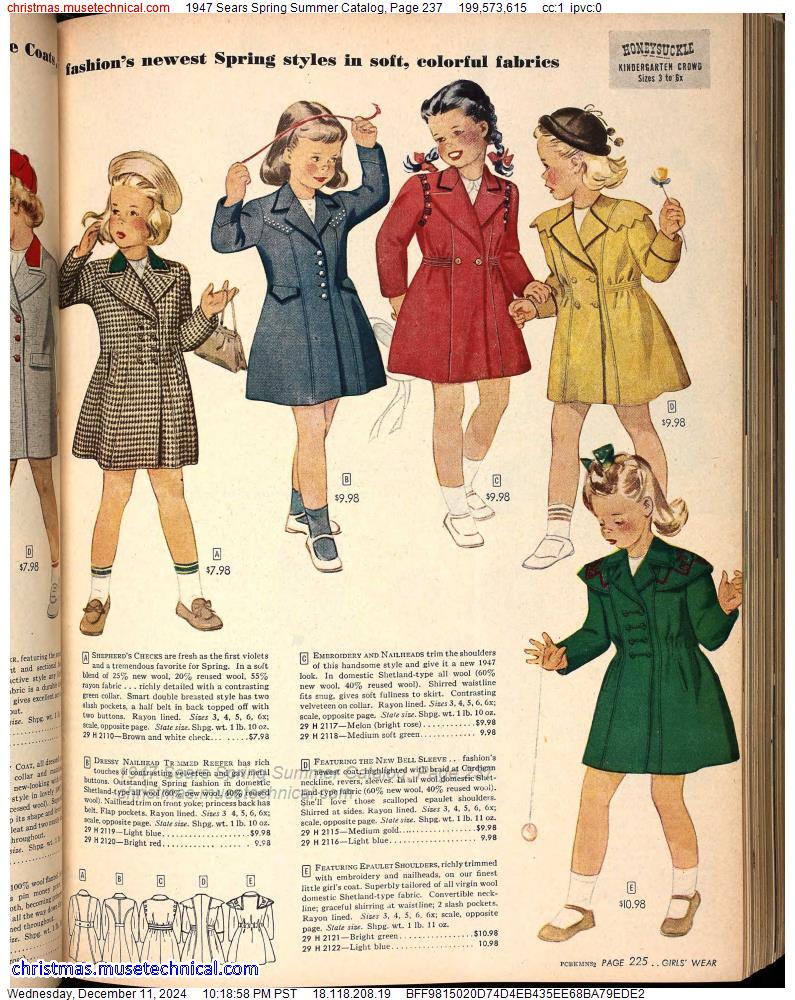 1947 Sears Spring Summer Catalog, Page 237