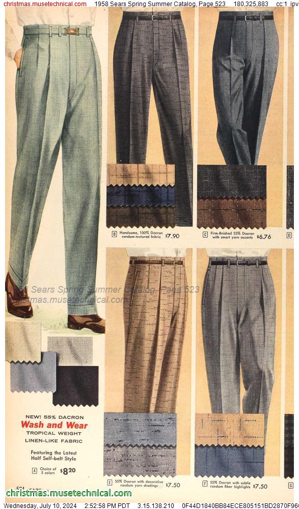 1958 Sears Spring Summer Catalog, Page 523