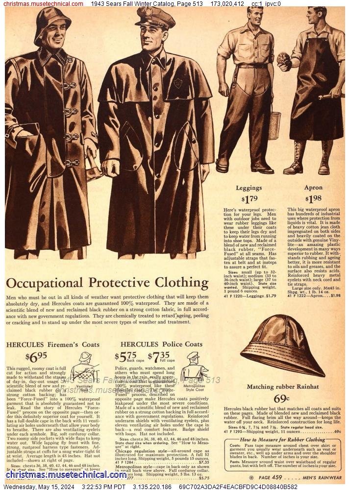1943 Sears Fall Winter Catalog, Page 513