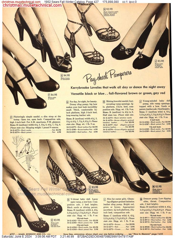 1952 Sears Fall Winter Catalog, Page 427