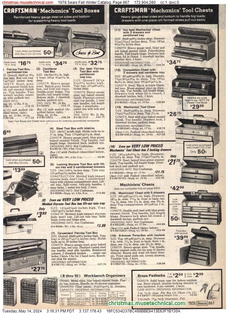 1978 Sears Fall Winter Catalog, Page 867