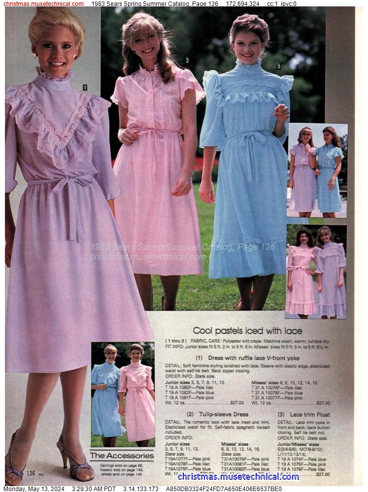 1983 Sears Spring Summer Catalog, Page 136