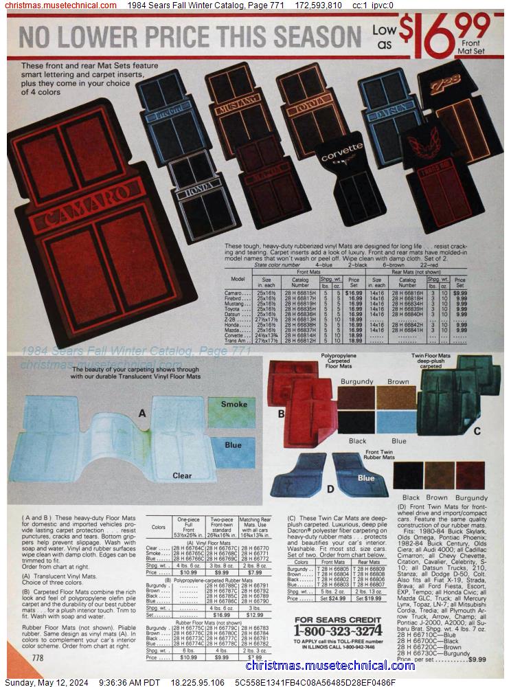 1984 Sears Fall Winter Catalog, Page 771