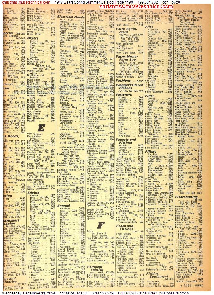 1947 Sears Spring Summer Catalog, Page 1199