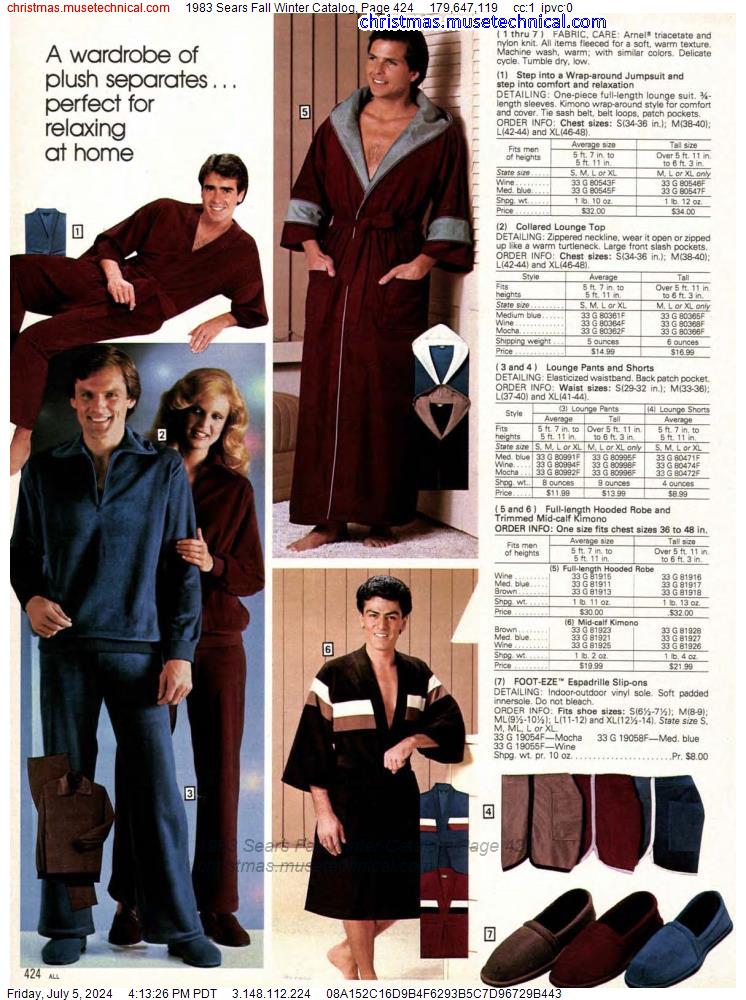 1983 Sears Fall Winter Catalog, Page 424