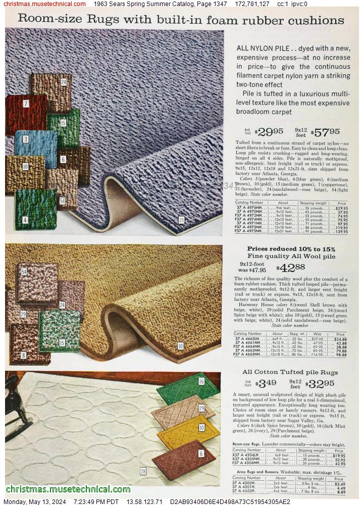 1963 Sears Spring Summer Catalog, Page 1347