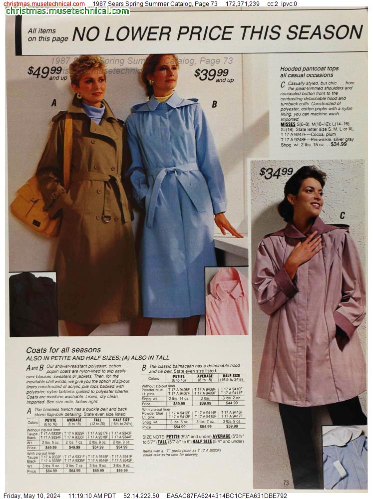 1987 Sears Spring Summer Catalog, Page 73