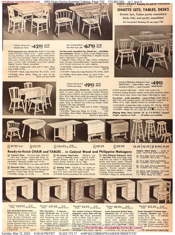 1955 Sears Spring Summer Catalog, Page 720