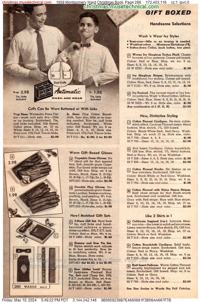 1958 Montgomery Ward Christmas Book, Page 286
