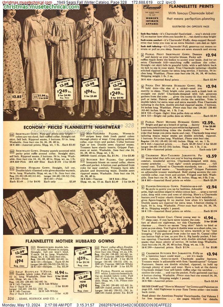 1949 Sears Fall Winter Catalog, Page 328