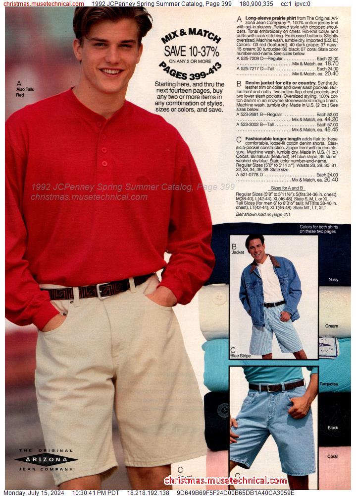 1992 JCPenney Spring Summer Catalog, Page 399