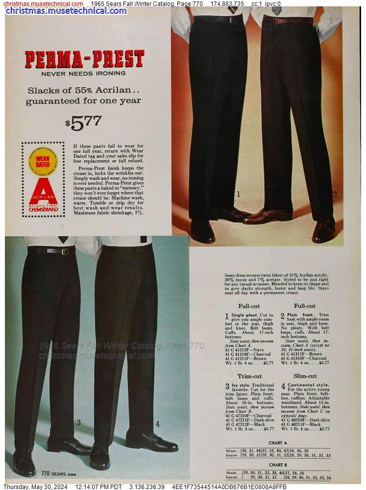 1965 Sears Fall Winter Catalog, Page 770