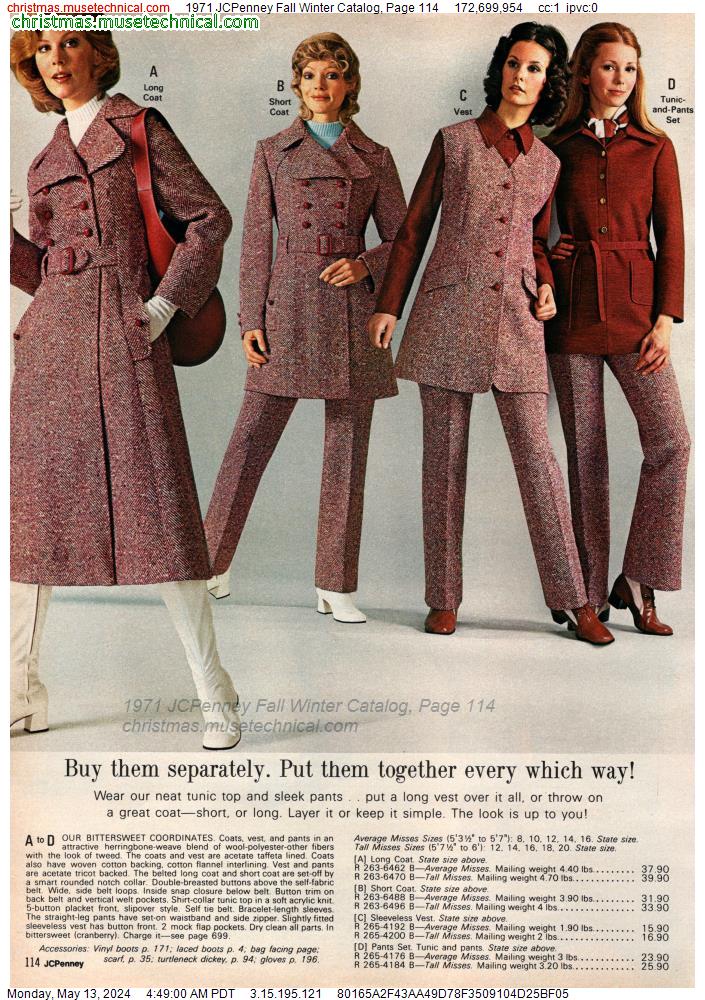 1971 JCPenney Fall Winter Catalog, Page 114