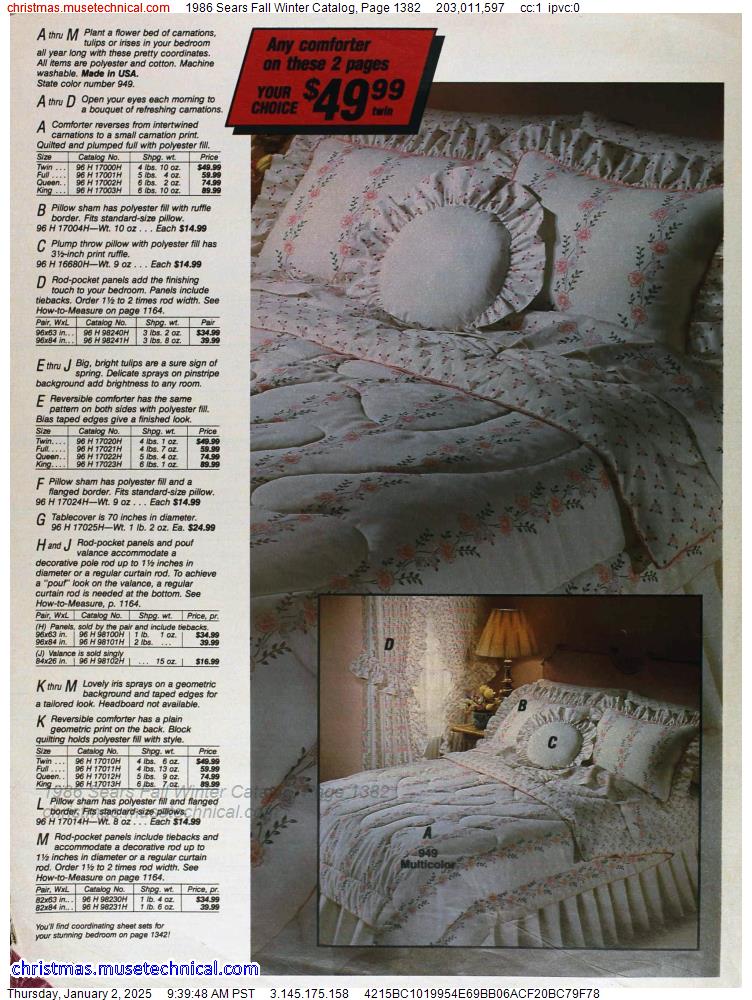 1986 Sears Fall Winter Catalog, Page 1382