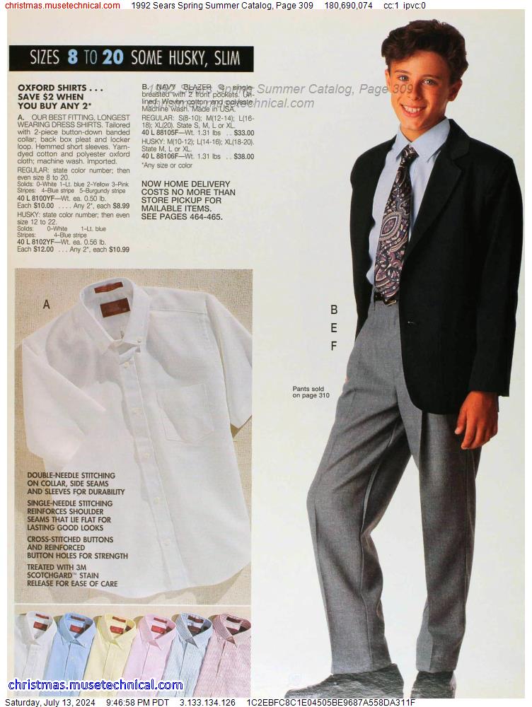 1992 Sears Spring Summer Catalog, Page 309