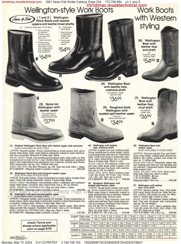 1981 Sears Fall Winter Catalog, Page 304