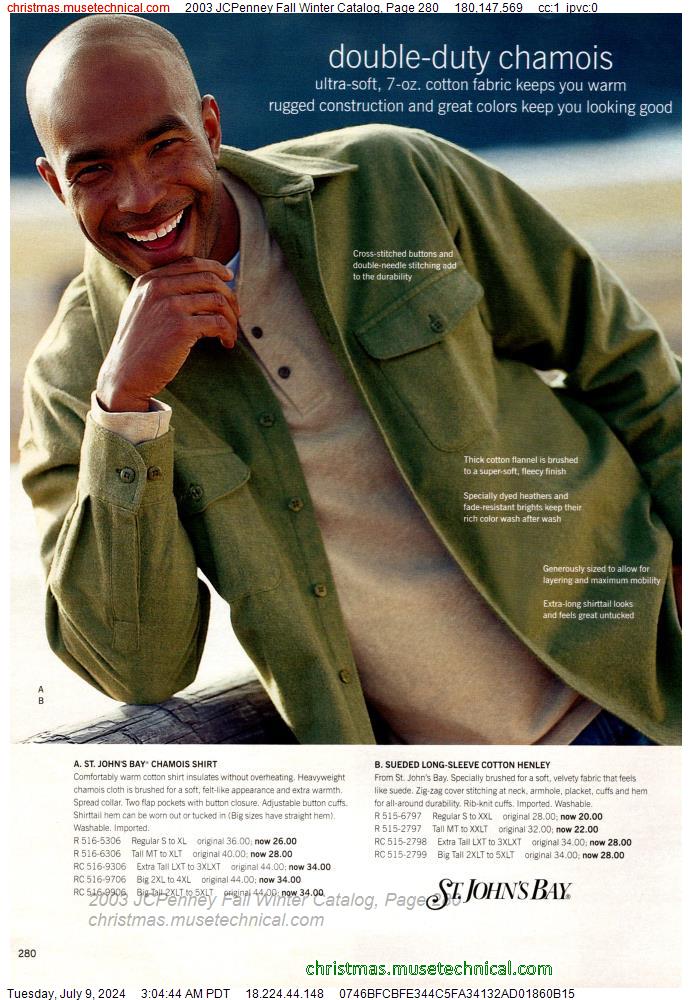 2003 JCPenney Fall Winter Catalog, Page 280