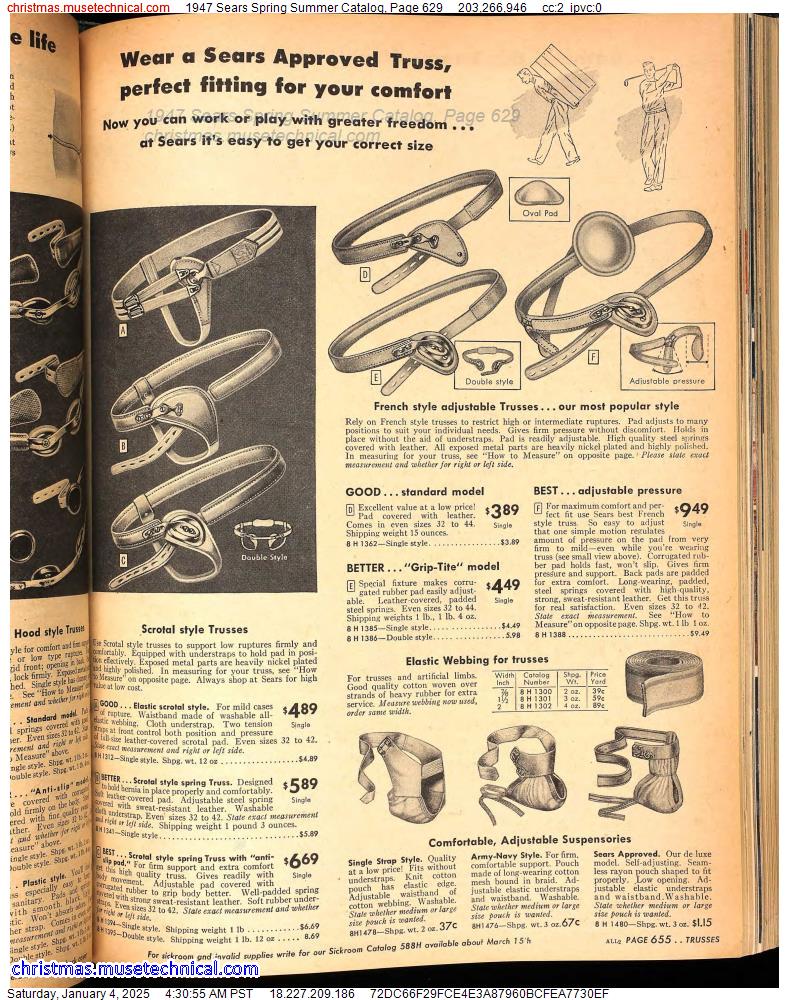 1947 Sears Spring Summer Catalog, Page 629