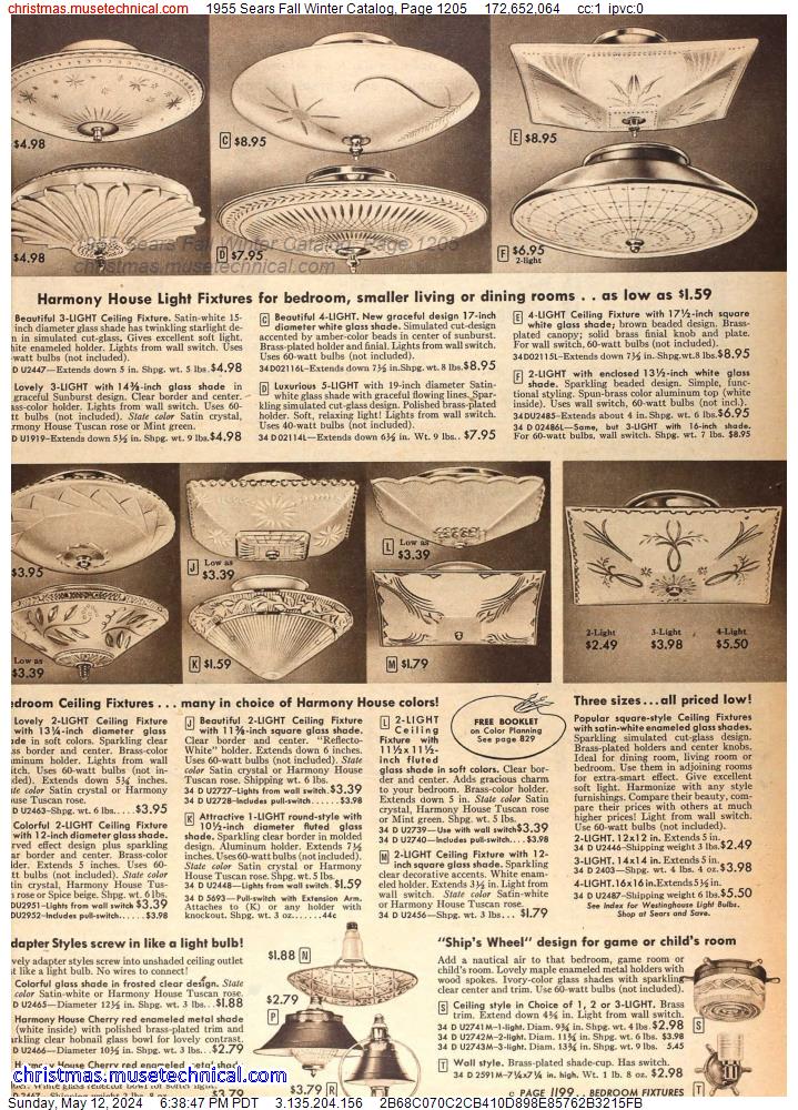 1955 Sears Fall Winter Catalog, Page 1205