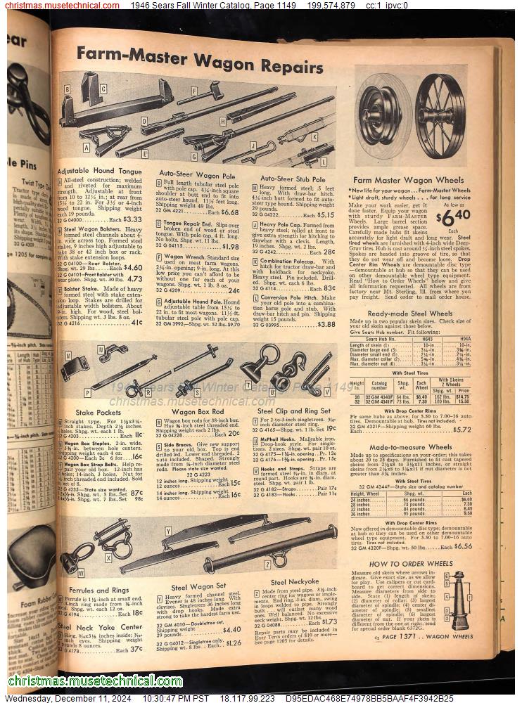 1946 Sears Fall Winter Catalog, Page 1149