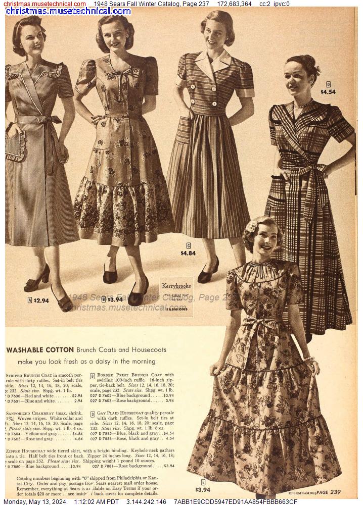 1948 Sears Fall Winter Catalog, Page 237