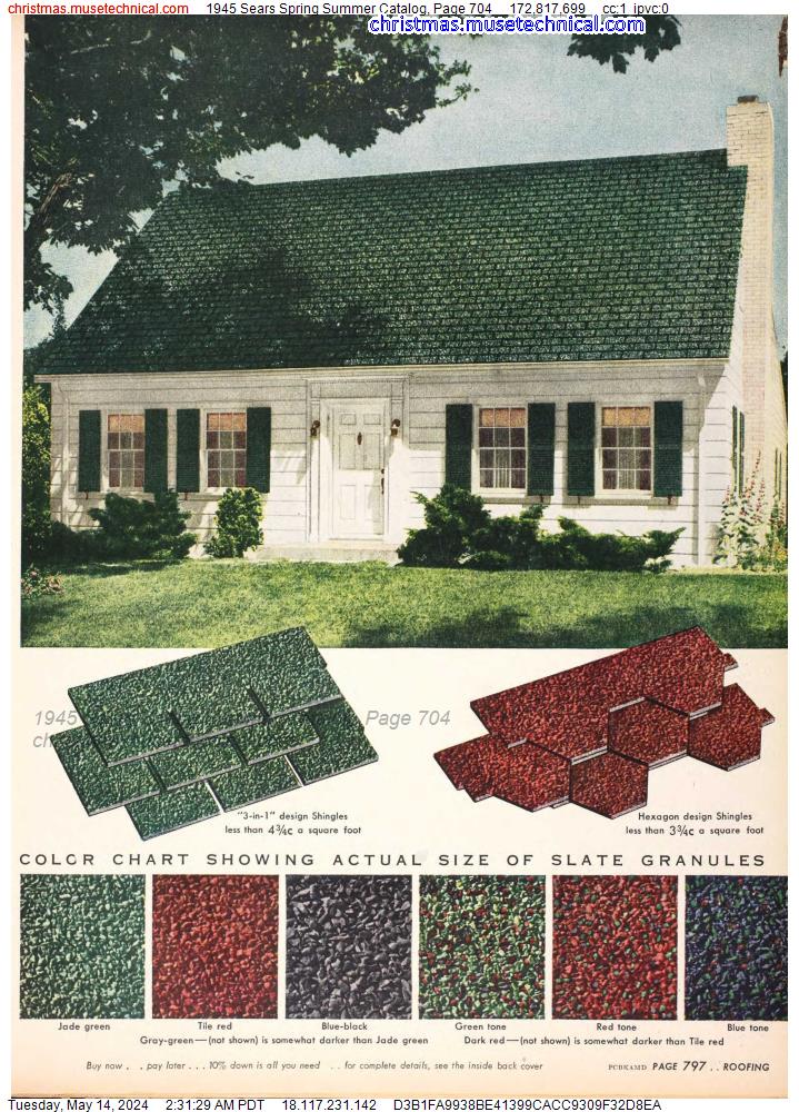 1945 Sears Spring Summer Catalog, Page 704